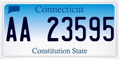 CT license plate AA23595