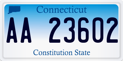 CT license plate AA23602