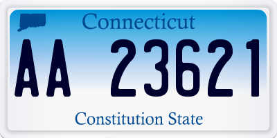 CT license plate AA23621