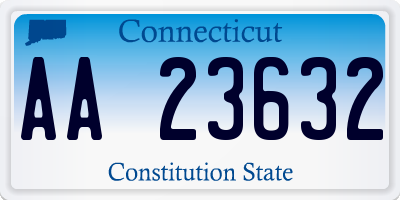 CT license plate AA23632