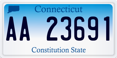 CT license plate AA23691