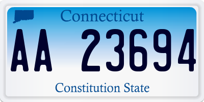 CT license plate AA23694