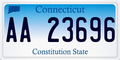 CT license plate AA23696