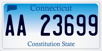 CT license plate AA23699