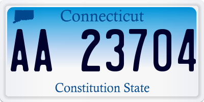 CT license plate AA23704