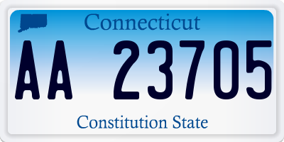 CT license plate AA23705