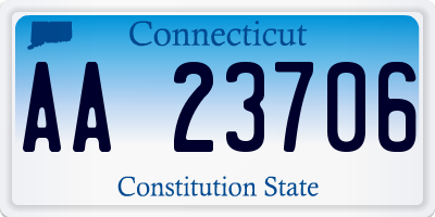 CT license plate AA23706