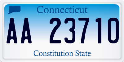 CT license plate AA23710