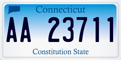 CT license plate AA23711