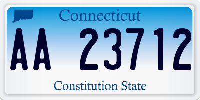 CT license plate AA23712