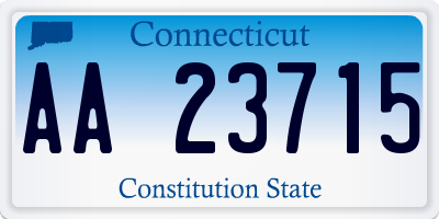 CT license plate AA23715