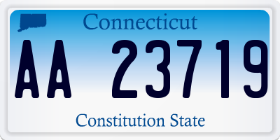 CT license plate AA23719