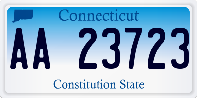 CT license plate AA23723