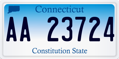 CT license plate AA23724