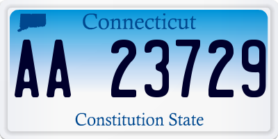 CT license plate AA23729