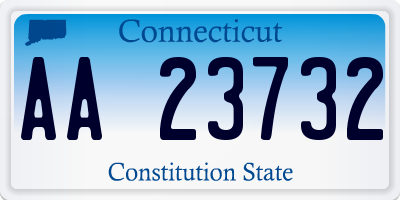 CT license plate AA23732