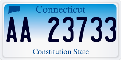 CT license plate AA23733