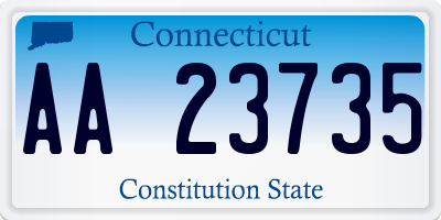 CT license plate AA23735