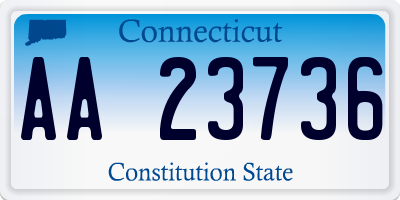 CT license plate AA23736