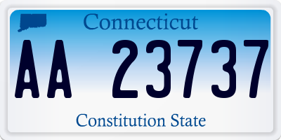 CT license plate AA23737