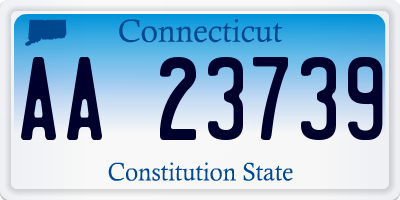 CT license plate AA23739