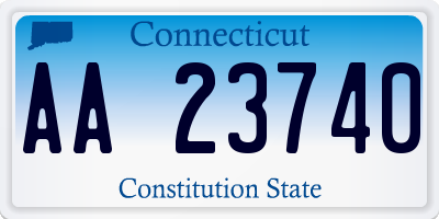 CT license plate AA23740