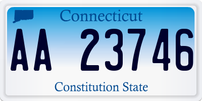 CT license plate AA23746