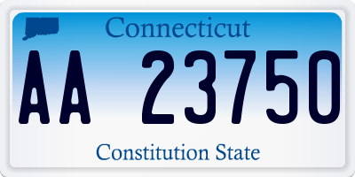 CT license plate AA23750