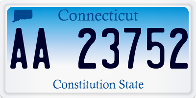 CT license plate AA23752