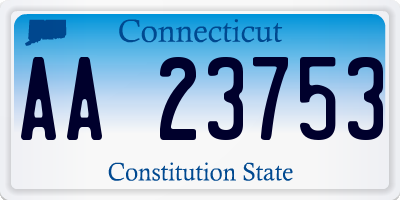 CT license plate AA23753