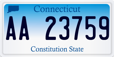 CT license plate AA23759