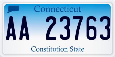 CT license plate AA23763