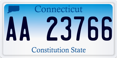 CT license plate AA23766