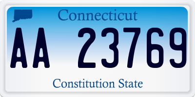 CT license plate AA23769