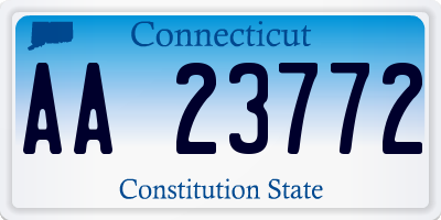 CT license plate AA23772