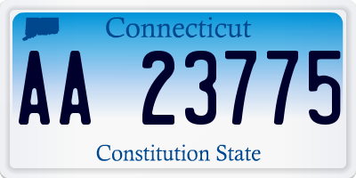 CT license plate AA23775