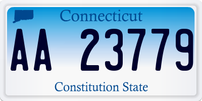 CT license plate AA23779