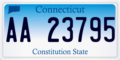 CT license plate AA23795