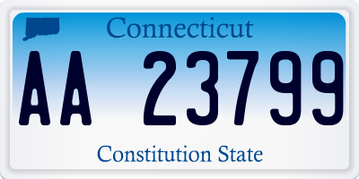 CT license plate AA23799