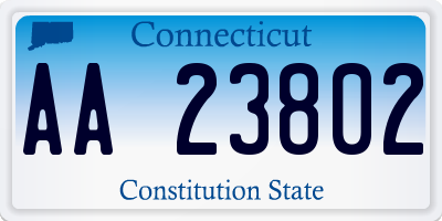 CT license plate AA23802