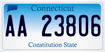 CT license plate AA23806