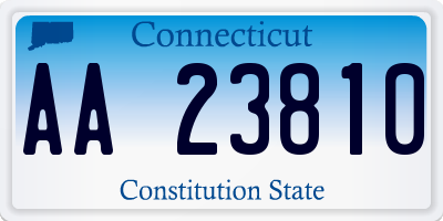 CT license plate AA23810