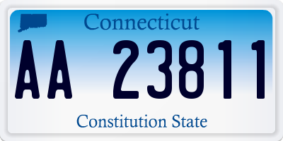 CT license plate AA23811