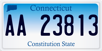 CT license plate AA23813