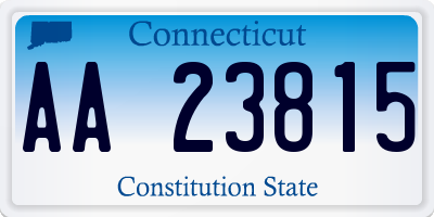 CT license plate AA23815