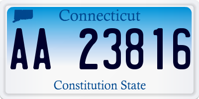 CT license plate AA23816