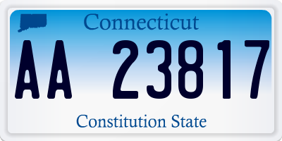 CT license plate AA23817