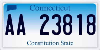 CT license plate AA23818