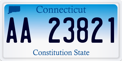 CT license plate AA23821