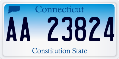 CT license plate AA23824